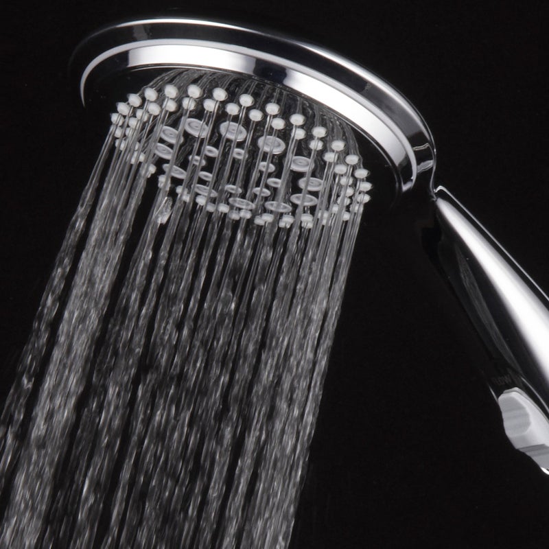 Dream Spa 1459 9-Setting High-Power Ultra-Luxury Handheld Shower Head with Patented ON/OFF Pause Switch and 5-7 foot Stretchable Stainless Steel Hose (Premium Chrome) Use as overhead or handshower - Image 3